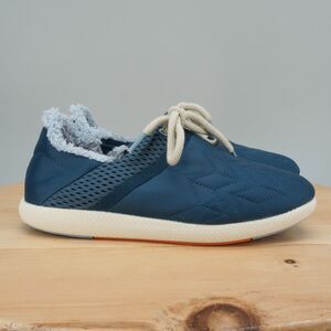OluKai Mahiki Womens Size 10 Shoes Moonlit Ocean Faux Shearling Lined Slip-On